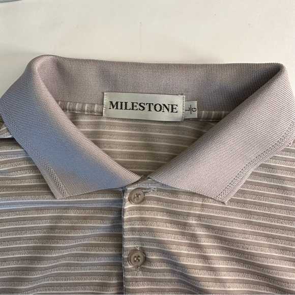 Milestone Men’s Purple White Polo Shirt - Picture 3 of 9